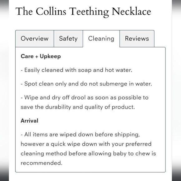 NWOT CHEWABLE CHARMS - The Collins Teething Necklace - Silicone/Beechwood/Satin - Picture 11 of 11